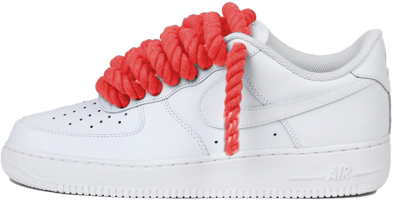 Nike Nike Air Force 1 Low Rope Laces Red Custom Divers