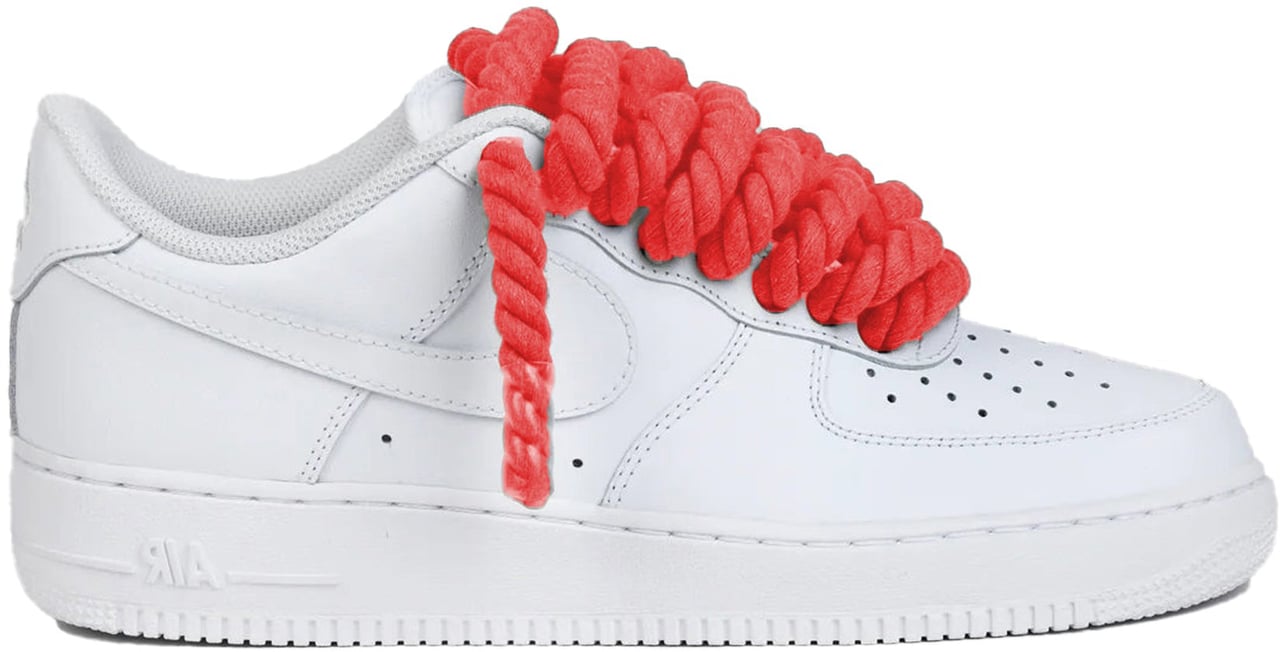 Nike Nike Air Force 1 Low Rope Laces Red Custom Divers