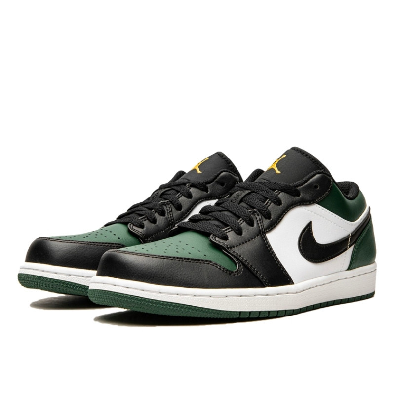 Nike Air Jordan 1 Low Green Toe Zwart