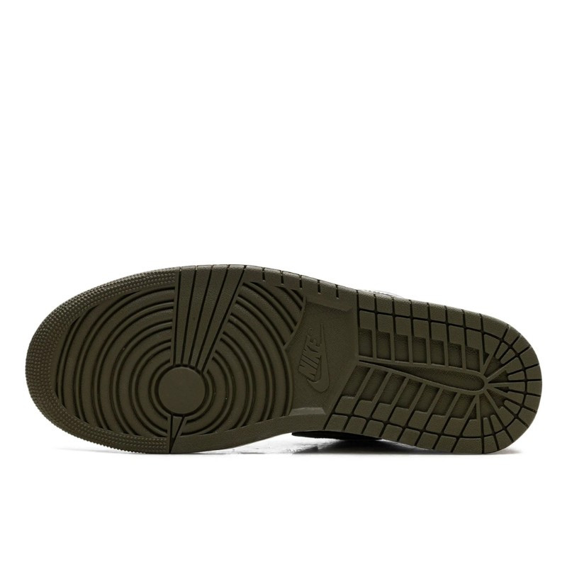 Nike Air Jordan 1 Low Black Toe Medium Olive Divers