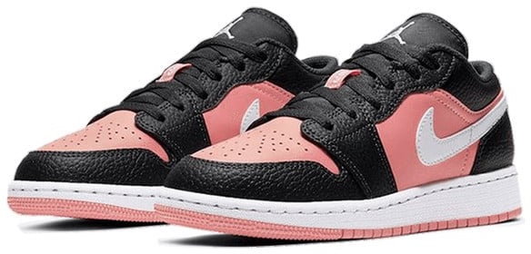 Nike Air Jordan 1 Low Black Pink Quartz Zwart