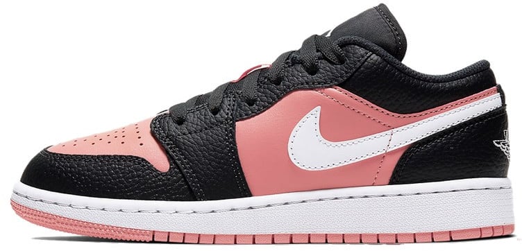 Nike Air Jordan 1 Low Black Pink Quartz Zwart