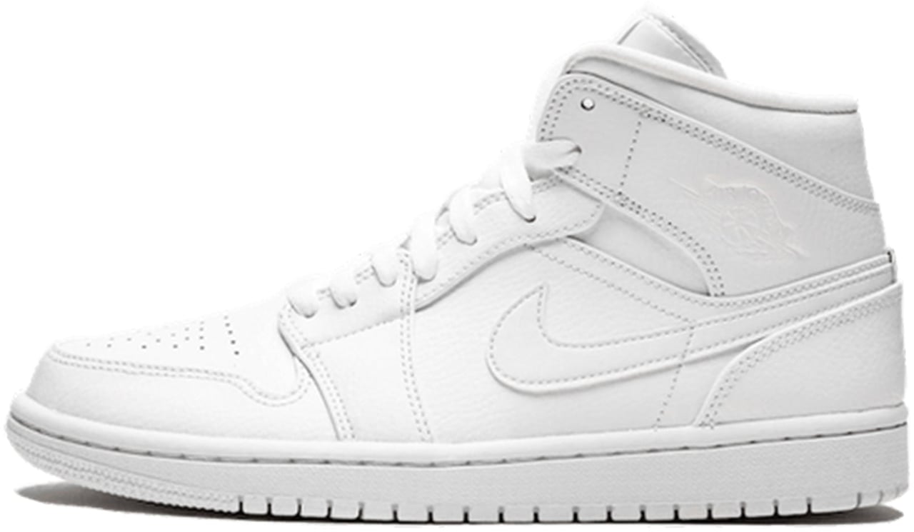 Nike Air Jordan 1 Mid Triple White 2022 Divers