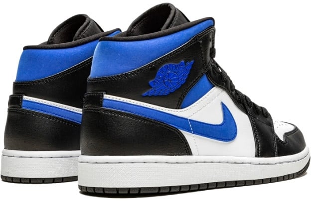 Nike Air Jordan 1 Mid White Black Royal Zwart