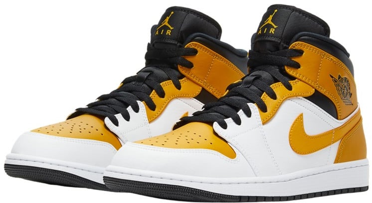 Nike Air Jordan 1 Mid University Gold Zwart