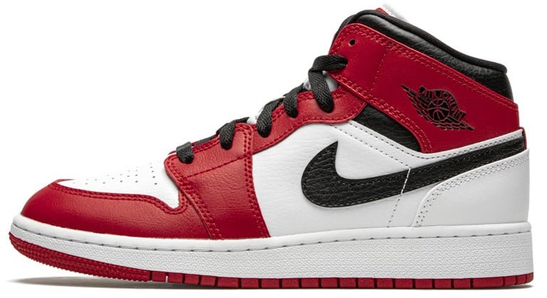 Nike Air Jordan 1 Mid Chicago White Zwart