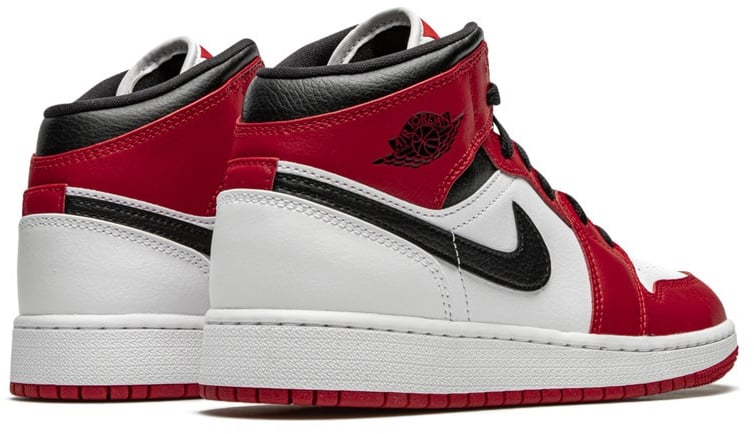 Nike Air Jordan 1 Mid Chicago White Zwart
