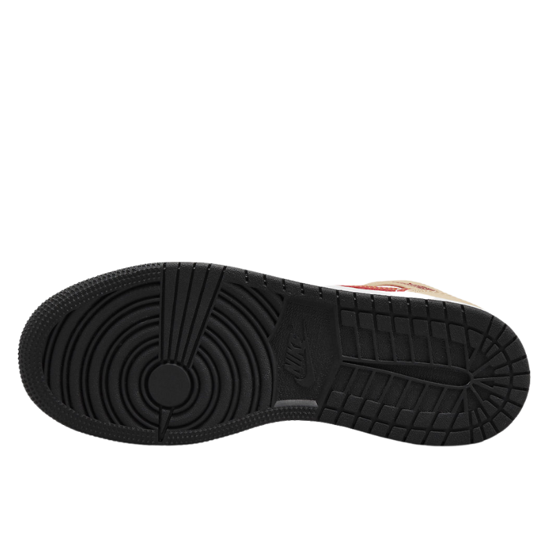 Nike Air Jordan 1 Mid Light Curry Cardinal Rood