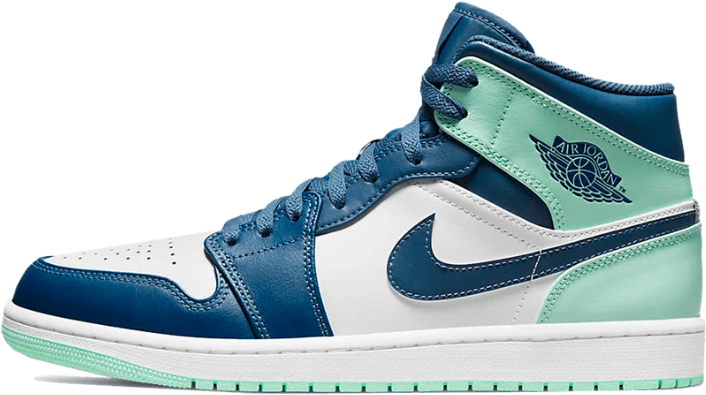 Nike Air Jordan 1 Mid Blue Mint Wit