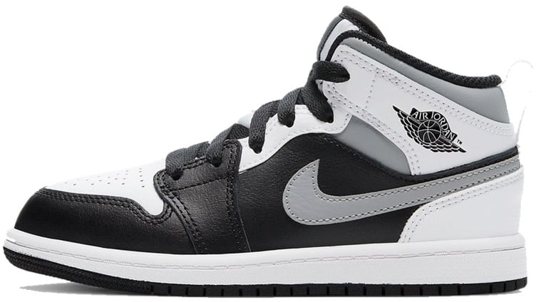 Nike Air Jordan 1 Mid White Shadow Zwart