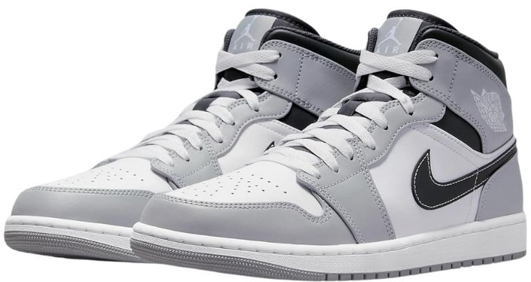 Nike Air Jordan 1 Mid Light Smoke Grey Anthracite Grijs
