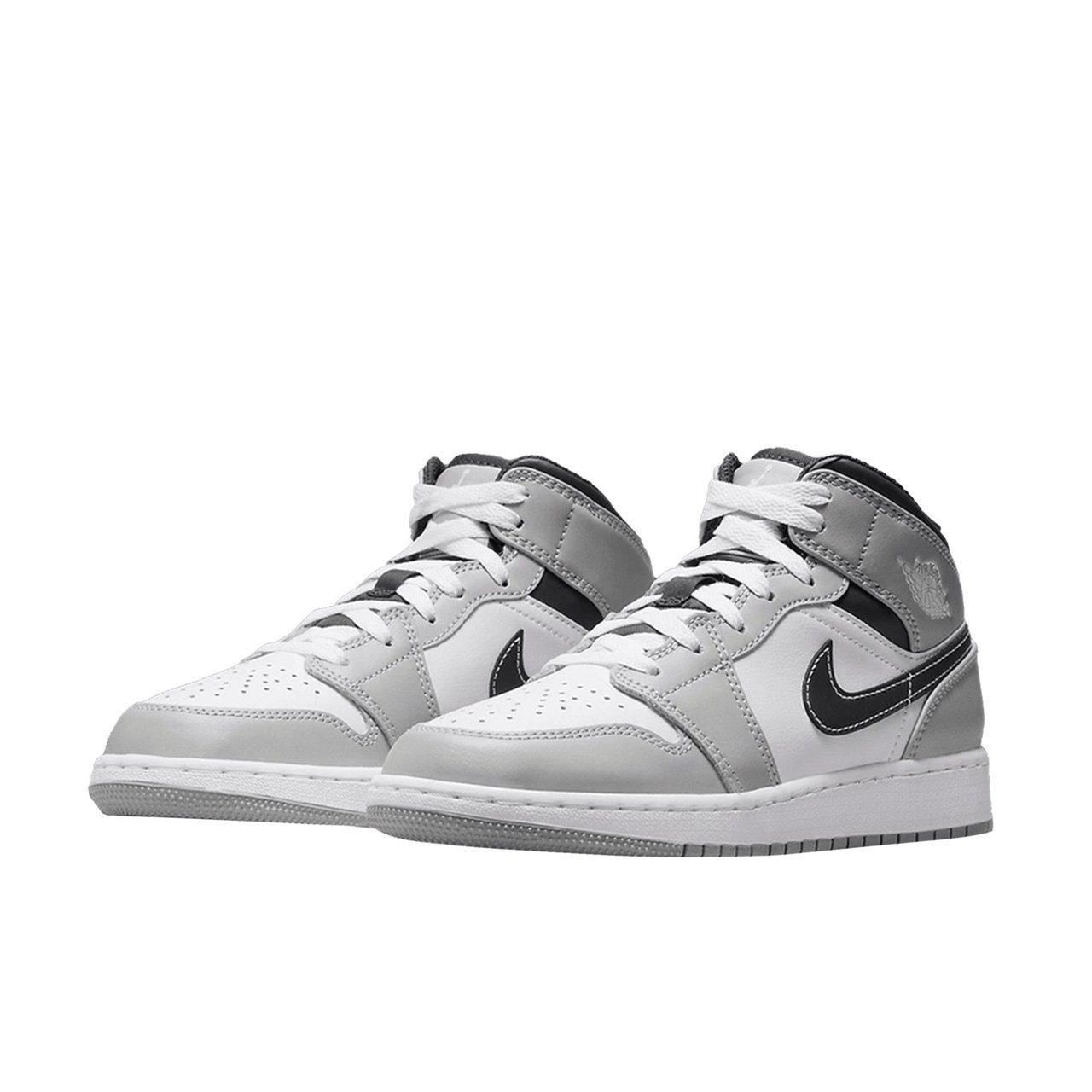 Nike Air Jordan 1 Mid Light Smoke Grey Anthracite GS Divers