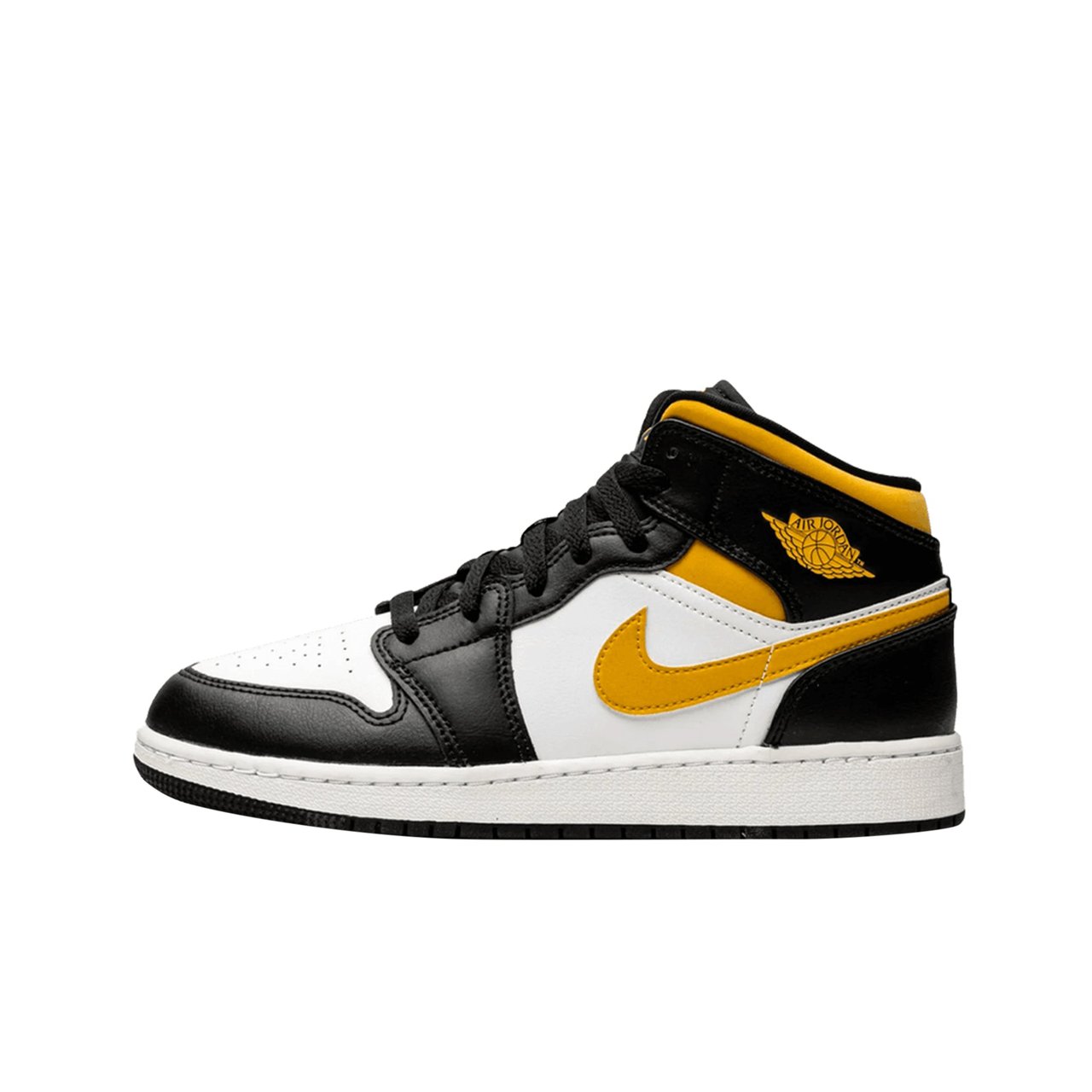 Nike Air Jordan 1 Mid White Pollen Black (GS) Divers