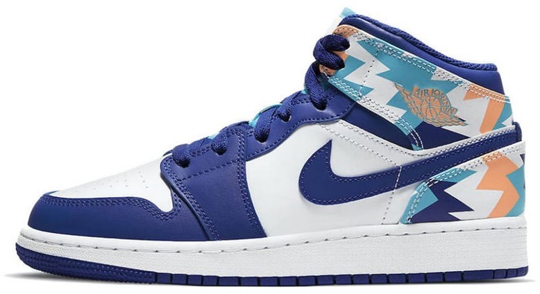 Nike Air Jordan 1 Mid Geometric Print Wit