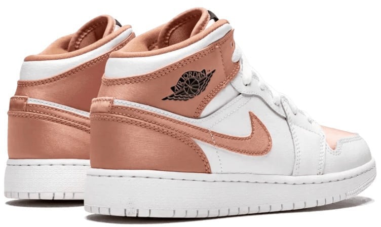 Nike Air Jordan 1 Mid White Rose Gold Wit