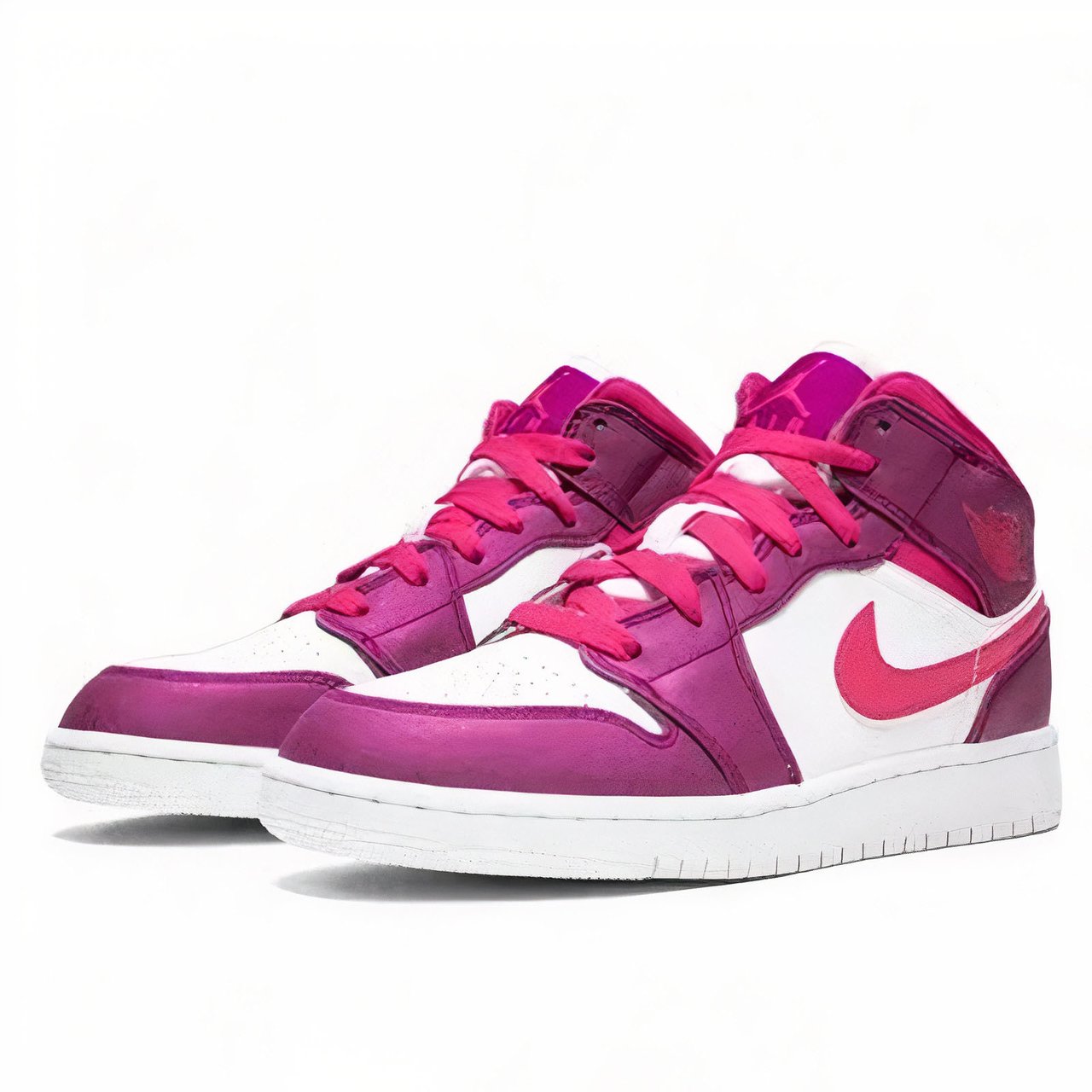 Nike Air Jordan 1 Mid True Berry Rush Pink Wit