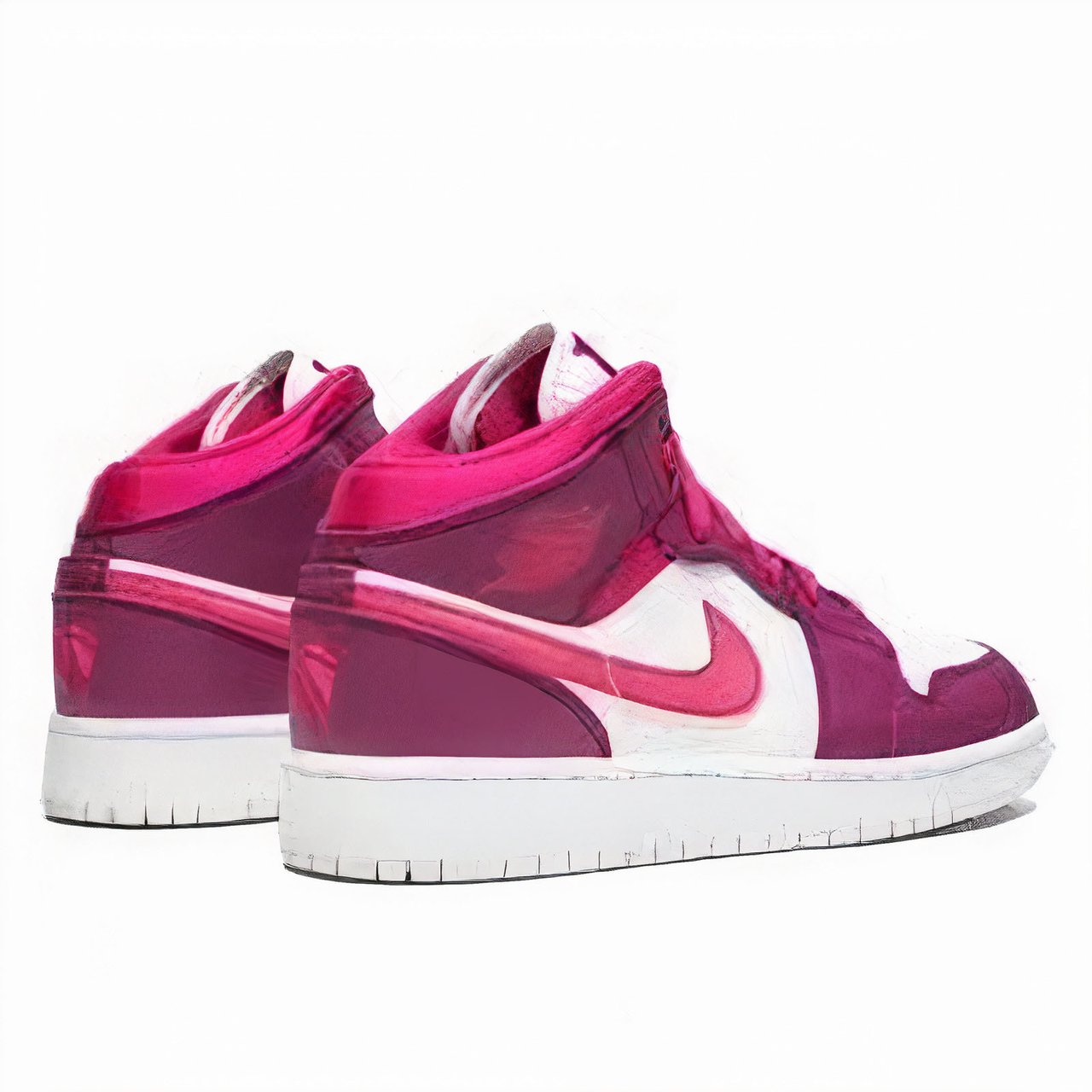 Nike Air Jordan 1 Mid True Berry Rush Pink Wit