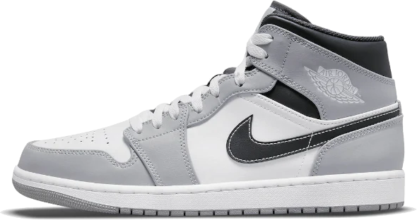 Nike Air Jordan 1 Mid Light Smoke Grey Anthracite (GS) Grijs