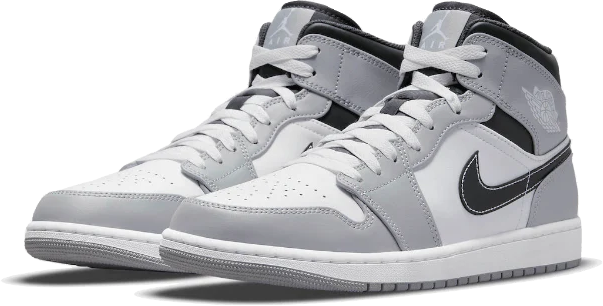 Nike Air Jordan 1 Mid Light Smoke Grey Anthracite (GS) Grijs