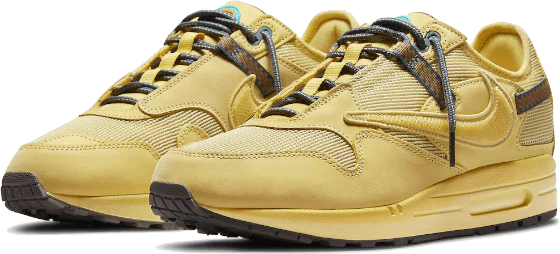 Nike Air Max 1 Travis Scott Cactus Jack Saturn Gold Geel