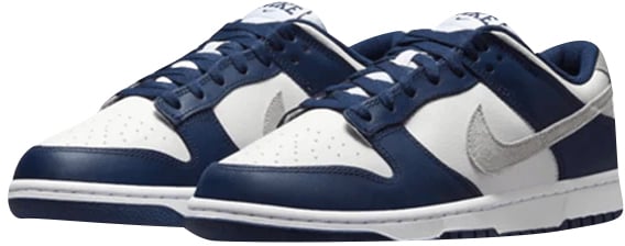 Nike Dunk Low Summit White Midnight Navy Blauw