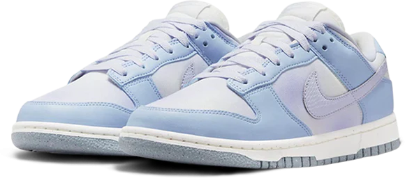 Nike Dunk Low White Blue Airbrush Blauw