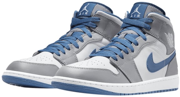 Nike Air Jordan 1 Mid True Blue Grijs