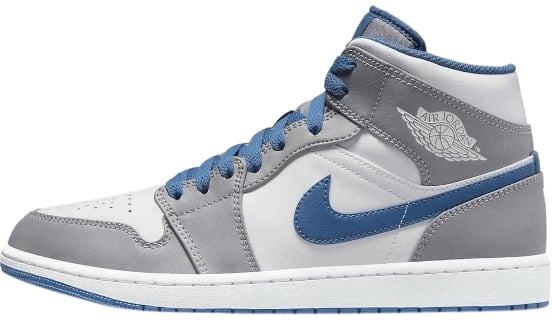 Nike Air Jordan 1 Mid True Blue Grijs