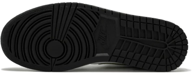 Nike Air Jordan 1 Mid Patent Black White Gold Zwart