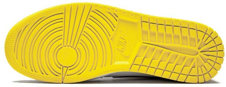 Nike Air Jordan 1 Mid Yellow Toe Black Zwart