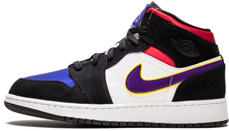 Nike Air Jordan 1 Mid Lakers Top 3 Zwart