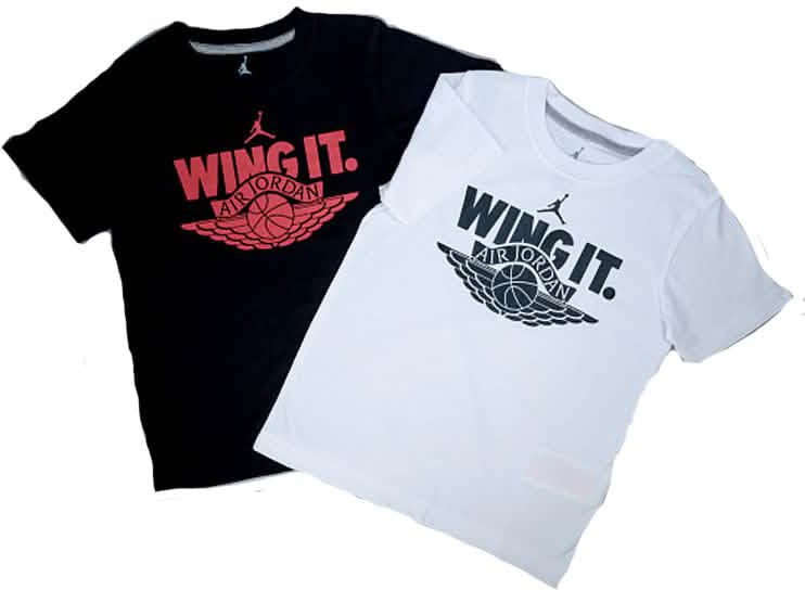 Nike Air Jordan Wing It T-shirt Kids Wit Blauw