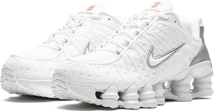 Nike Shox TL White Metallic Silver Max Orange Wit