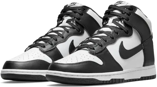 Nike Dunk High Panda Zwart