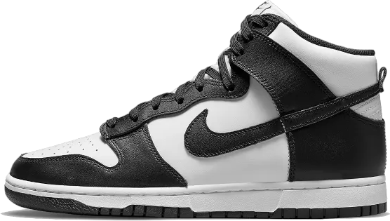 Nike Dunk High Panda Zwart