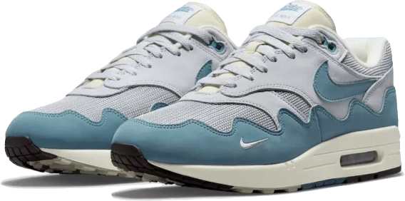 Nike Air Max 1 Patta Noise Aqua Blauw