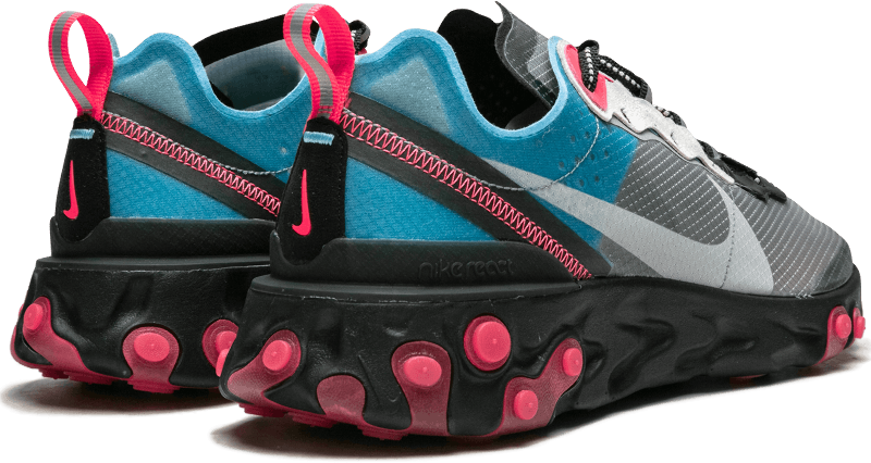 Nike Nike React Element 87 Solar Red Zwart