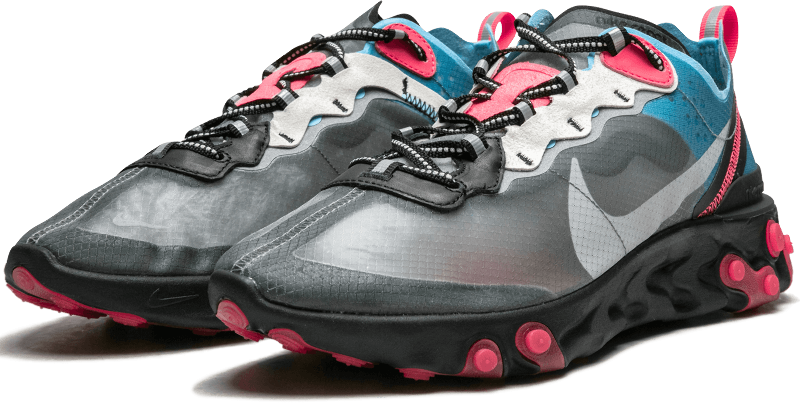 Nike Nike React Element 87 Solar Red Zwart