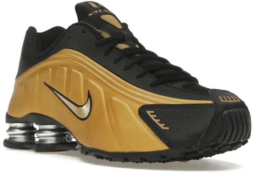 Nike Nike Shox R4 Black Metallic Gold (Women's) Zwart