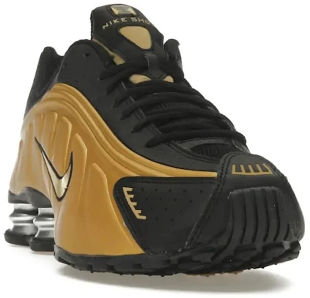 Nike Nike Shox R4 Black Metallic Gold (Women's) Zwart