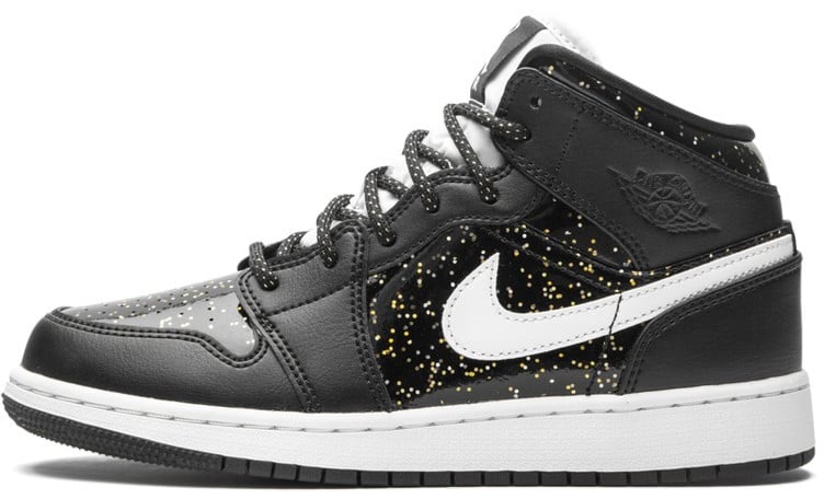 Nike Air Jordan 1 Mid Black Speckle Zwart