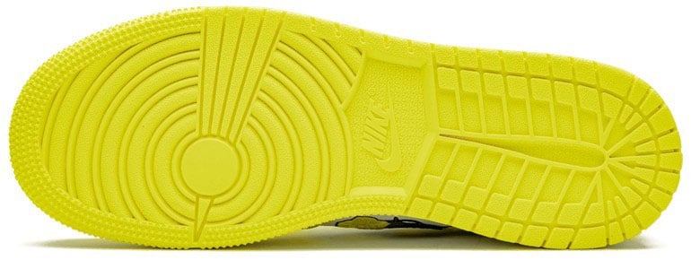 Nike Air Jordan 1 Mid Dynamic Yellow Floral Wit