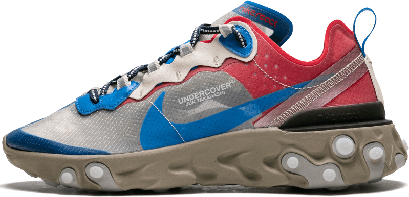 Nike Nike React Element 87 Undercover Khaki Red Grijs