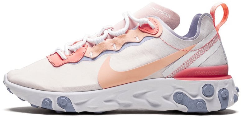 Nike Nike React Element 55 Pale Pink Wit
