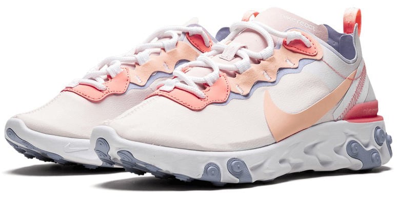 Nike Nike React Element 55 Pale Pink Wit