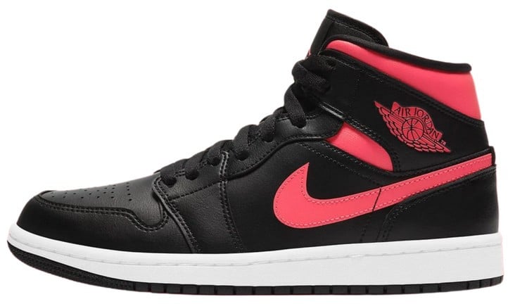Nike Air Jordan 1 Mid Black Siren Red Zwart
