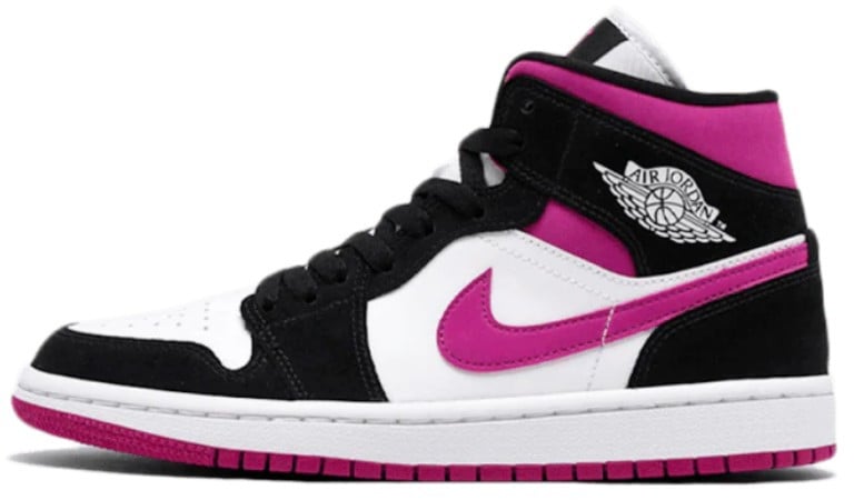 Nike Air Jordan 1 Mid Magenta Zwart