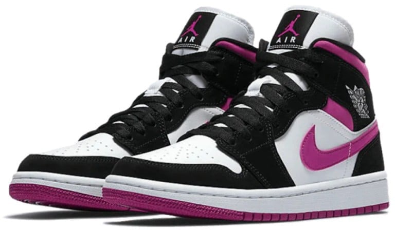 Nike Air Jordan 1 Mid Magenta Zwart