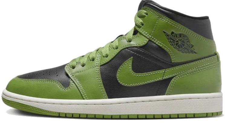 Nike Air Jordan 1 Mid Altitude Green Zwart