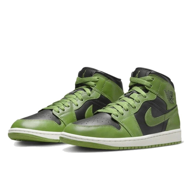 Nike Air Jordan 1 Mid Altitude Green Zwart